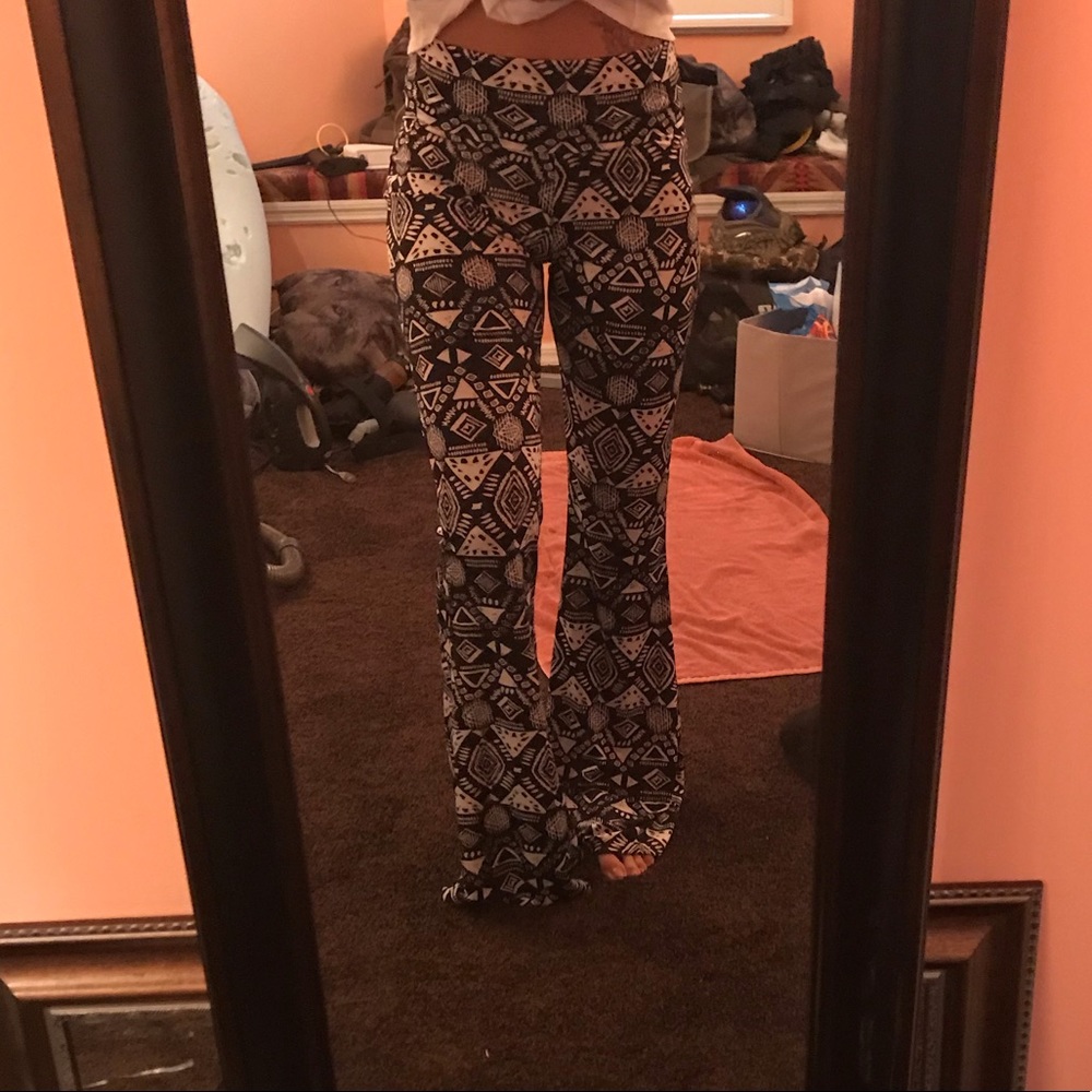 Black and White Wide Legged Pants